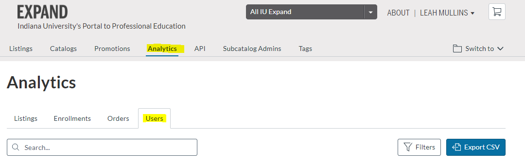 Analytics Error Example